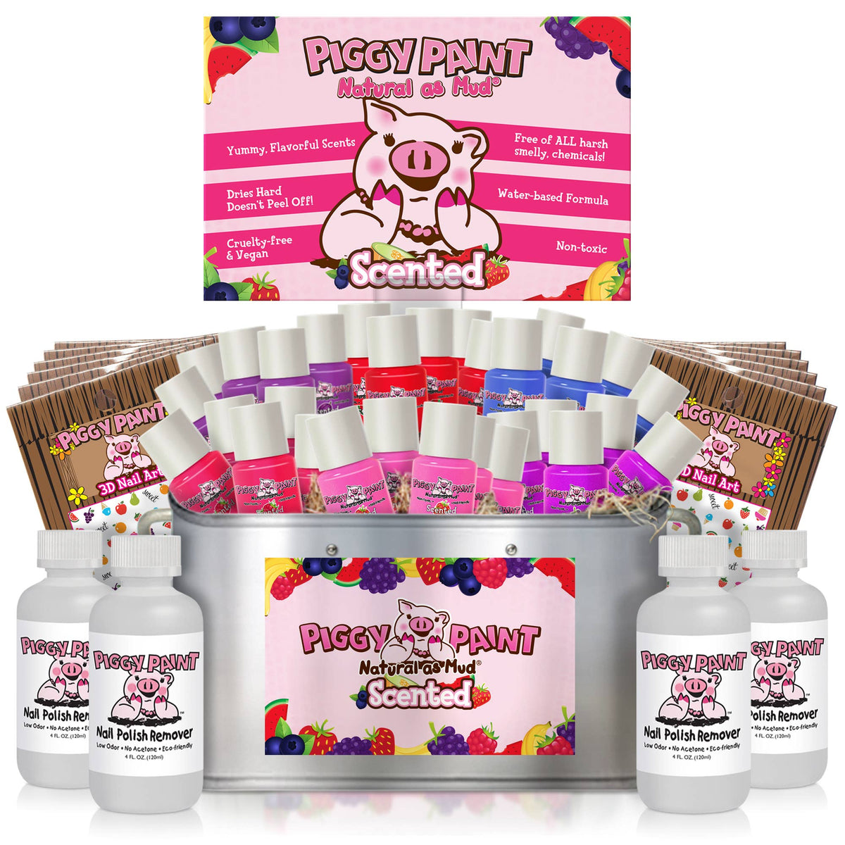 Piggy Paint Super Scented Package Non-Toxic Kids Nail Polish