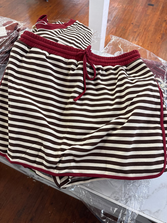 Red & Brown Skort