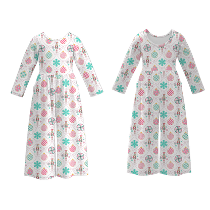 Girls' Christmas printed jumpsuit