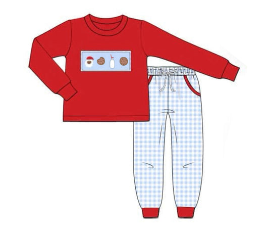 PO92 Milk & Cookies Jogger Set Brown Santa
