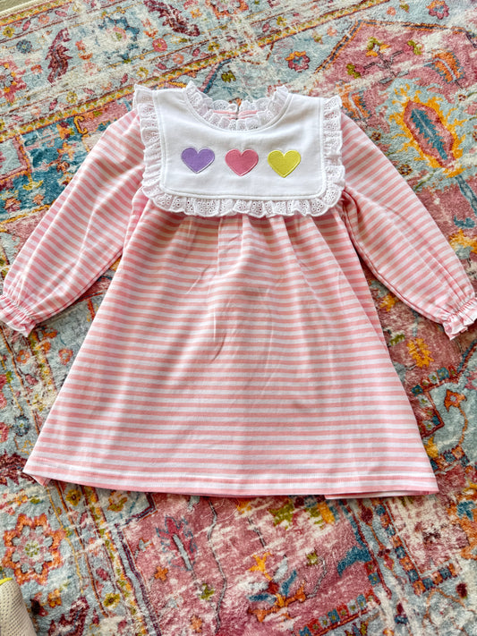 Striped Heart Dress