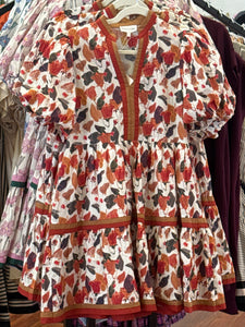 PLUS Pumpkin floral dress