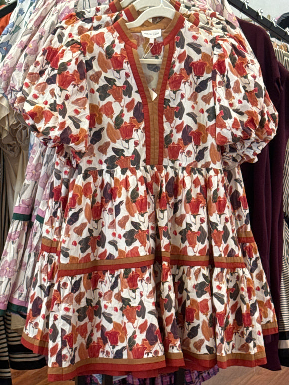 PLUS Pumpkin floral dress