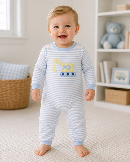 Boys Bulldozer Romper - ETA NOVEMBER