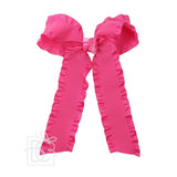 Double Ruffle Tail Bow on Alligator Clip
