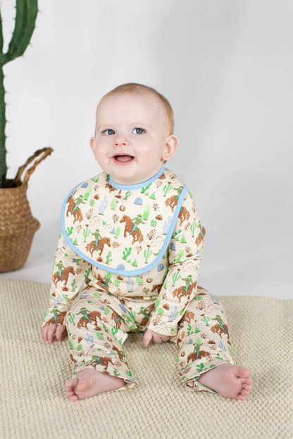Saddle Up, Cowboy Toile - Bib Set