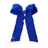 Double Ruffle Tail Bow on Alligator Clip