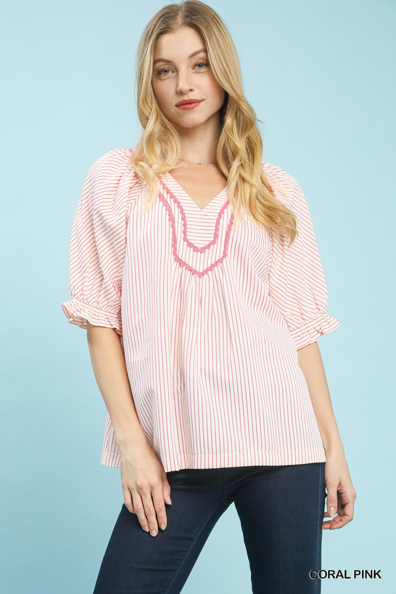 Stripe V-Neck Top