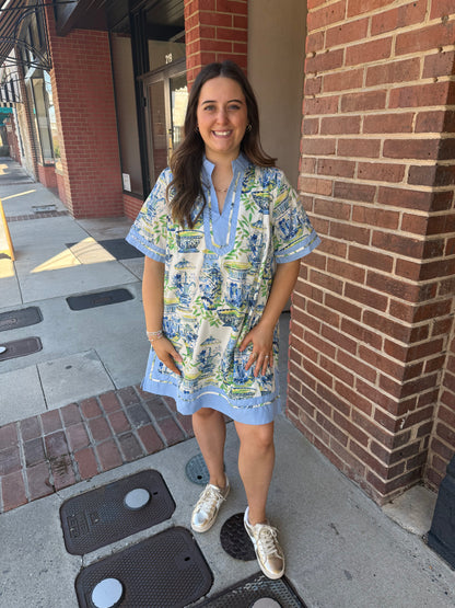 BLUE WILLOW MINI DRESS