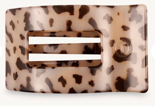 Teleties Large Rectangle Flat Clip “Blonde Tortoise”