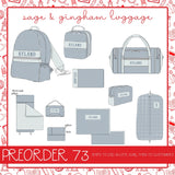 PO73 Sage Gingham Luggage