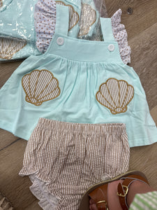 Sandy Shells Diaper set
