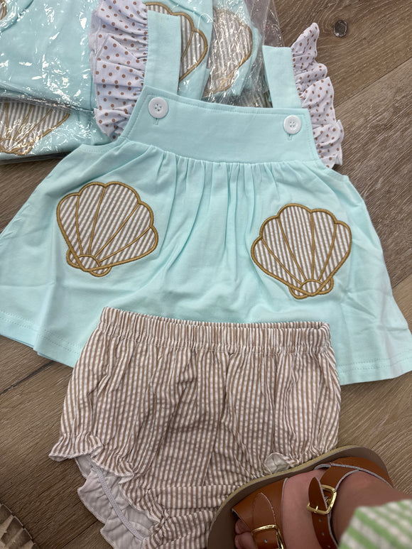 Sandy Shells Diaper set