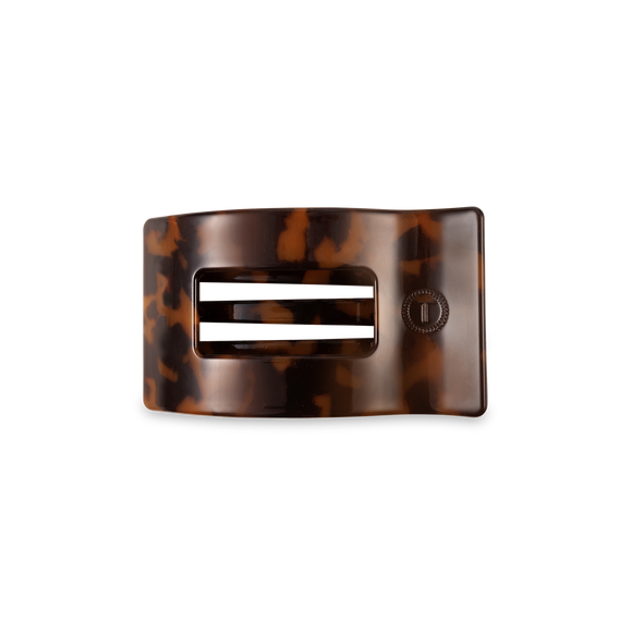 Flat Rectangle Hair Clip | Small | Tortoise