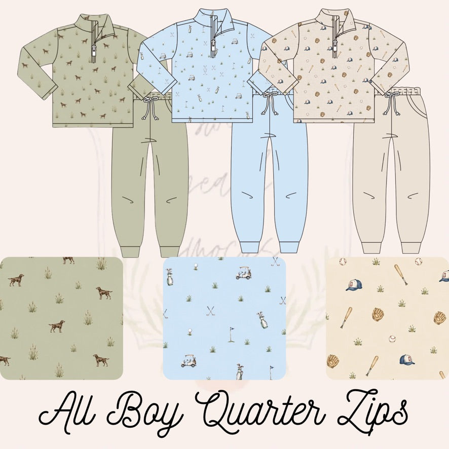 Hunting Dog Boys Quarter Zip Set - ETA JANUARY