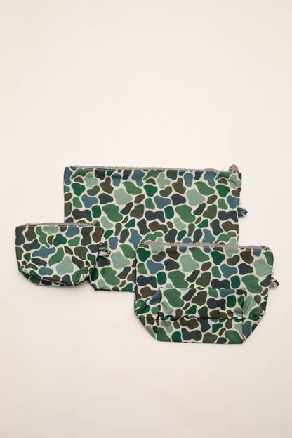 Pebble Camo Easy Clean Wipeable Pouch (Set of 3)