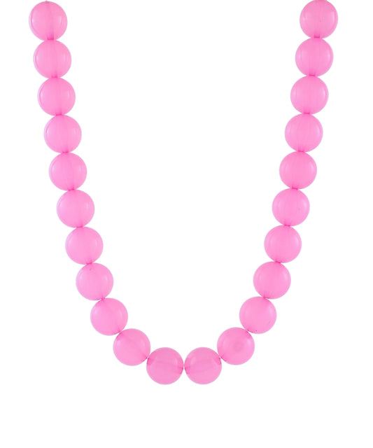 Fuschia Colored Ball Necklace