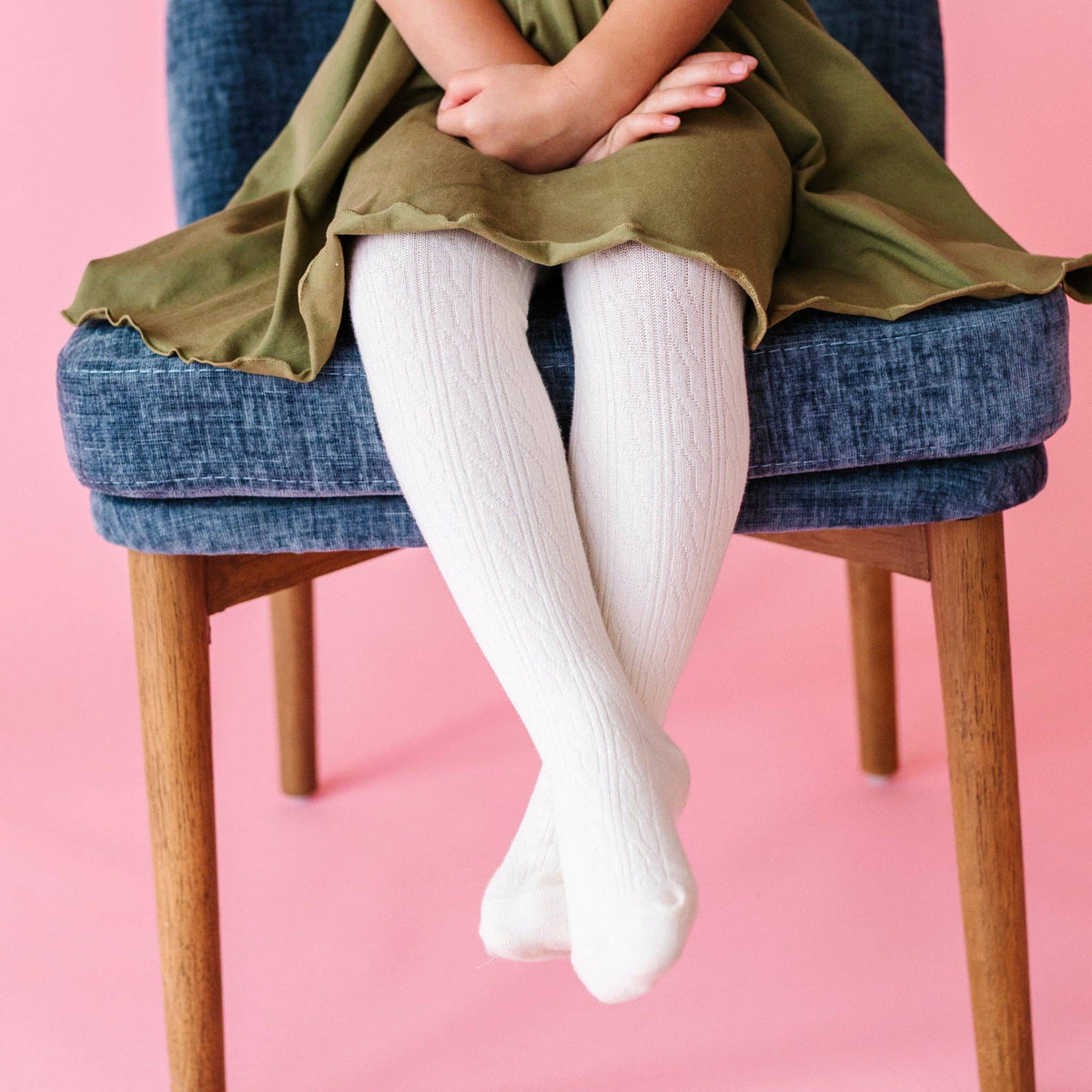 Ivory Cable Knit Tights