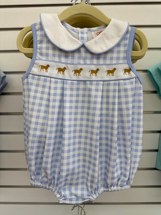BLUE DOG GINGHAM BUBBLE