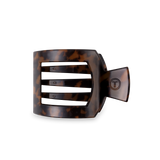 Square Flat Hair Clip | Med. | Tortoise