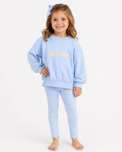 Lazy Daizy Blue Sweatshirt & Leggings Set - ETA NOVEMBER