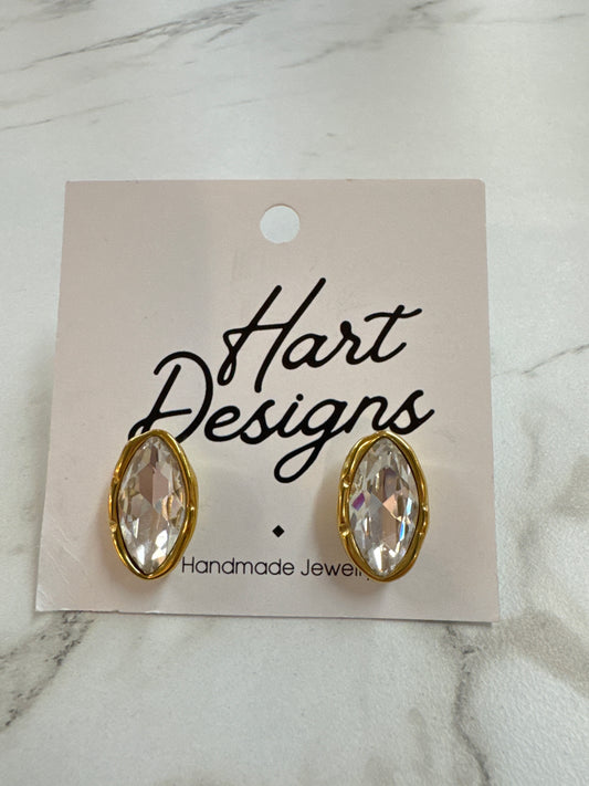 HD Diamond Oval Earrings