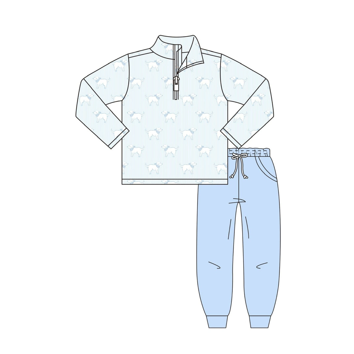 Mallards & Mutts Dog Quarter Zip Set - ETA JANUARY