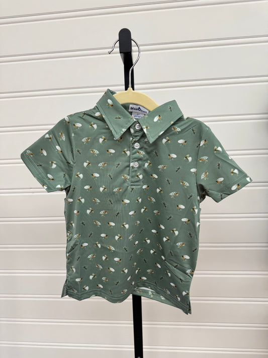 Blue Quail Fly Fishing Polo Short Sleeve Shirt