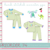 PO74 Hand Stitched Monster PJs