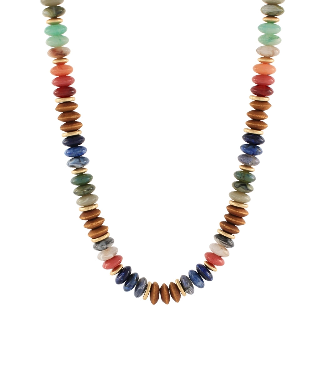 Multi Shaped Mix Stone Necklace