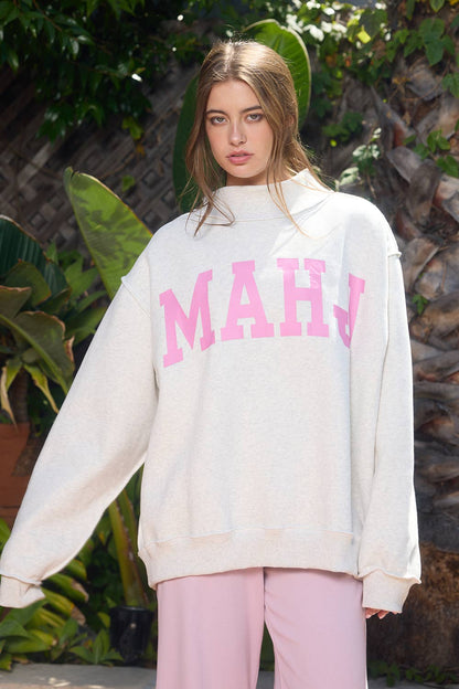 MAHJONG | Reversible "MAHJ" & "BAM" MockNeck Sweatshirt