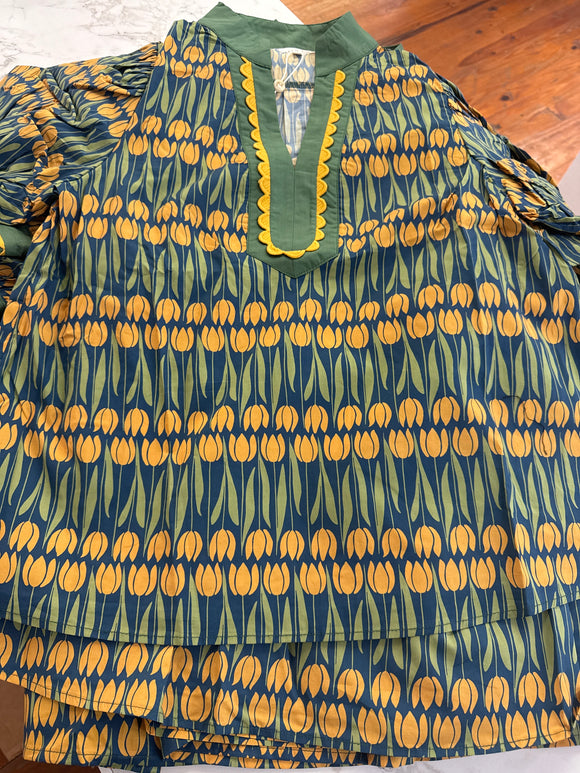 Forest floral blouse