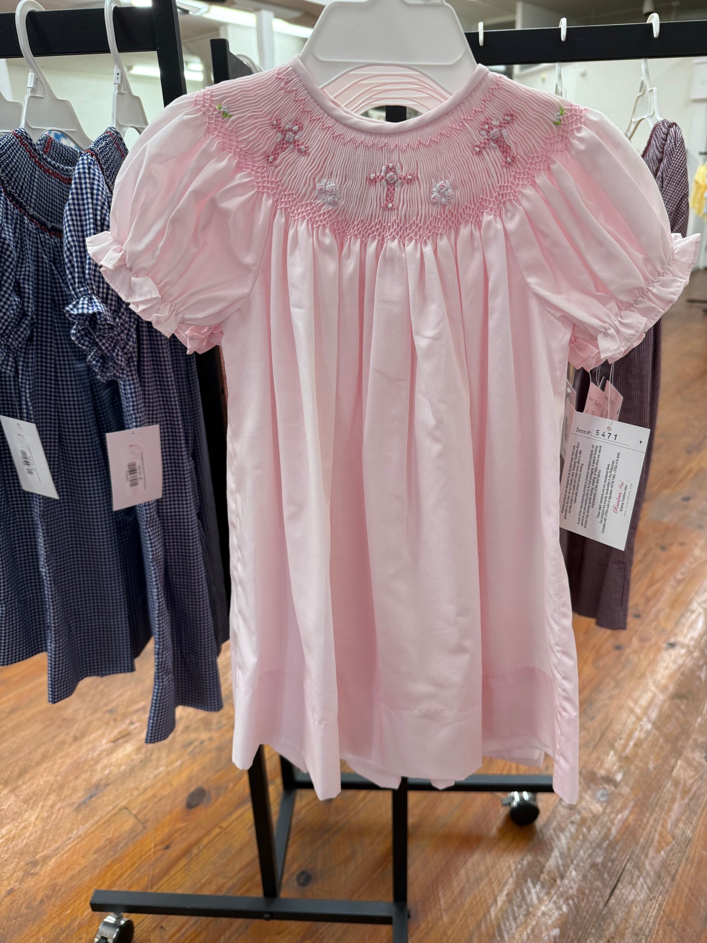 Pink Bishop Smocked Cross Dress