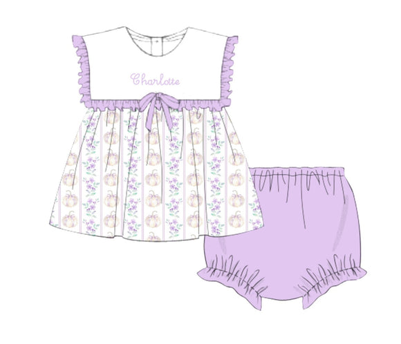 PO76 Caroline's Pumpkin Patch Bloomer Set