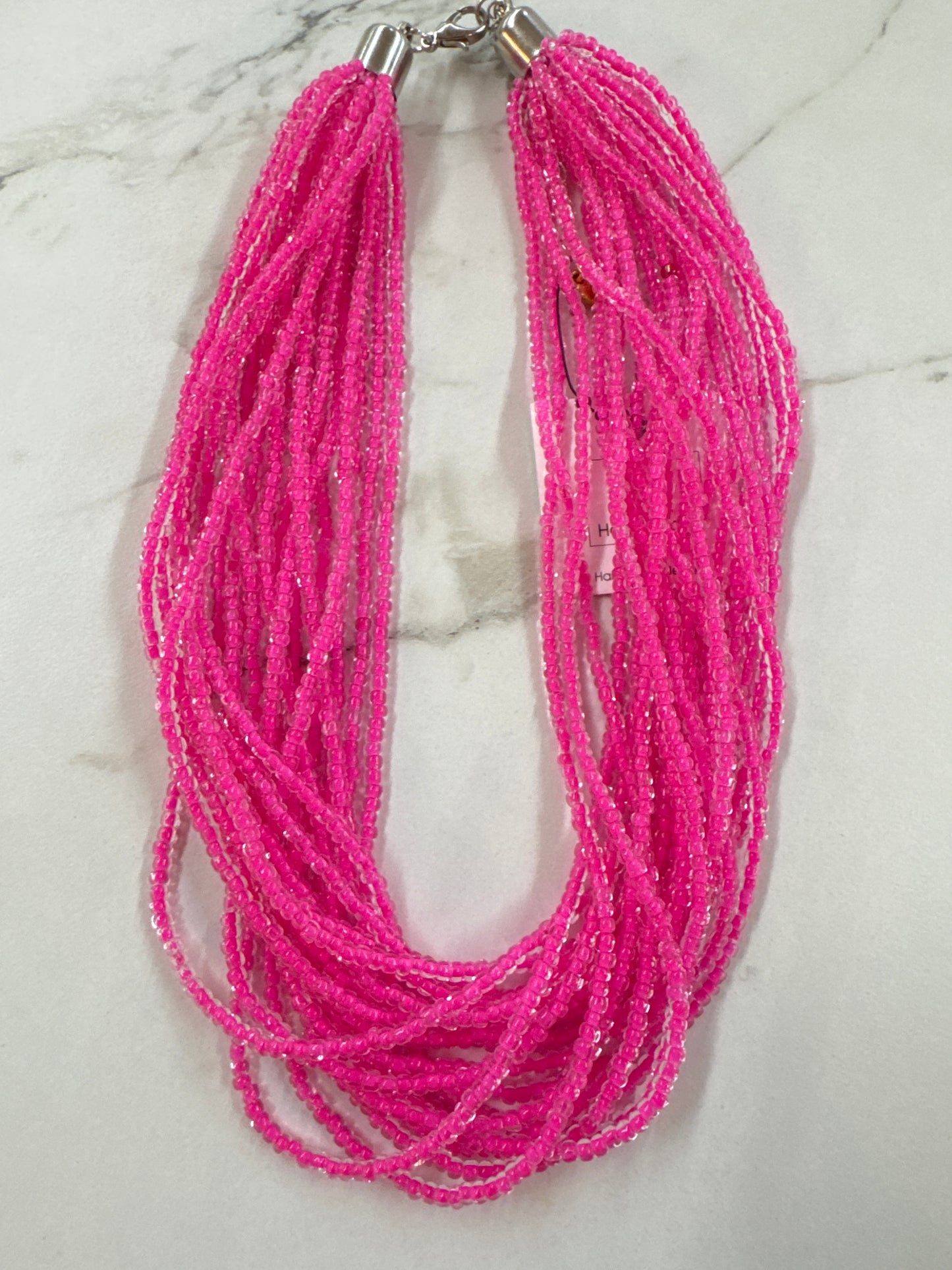 HD BLUE BEAD MULTI STRAND NECKLACE