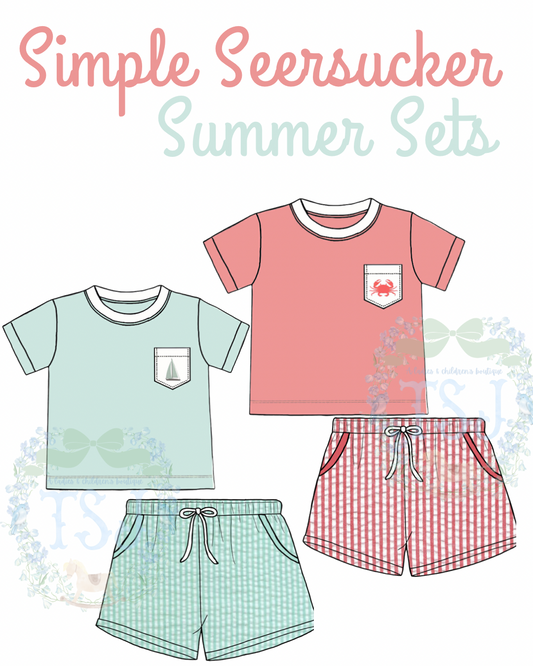 Simple Seersucker Summer Sets