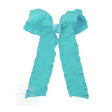Double Ruffle Tail Bow on Alligator Clip