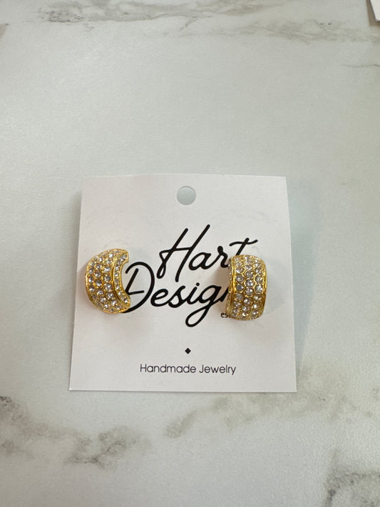 HD Diamond Half Hoop Earrings