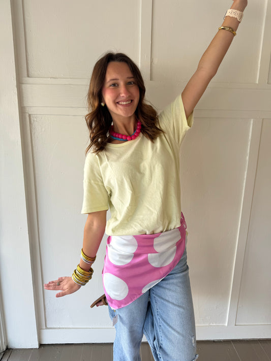 HD Pink Polka Dot Scarf