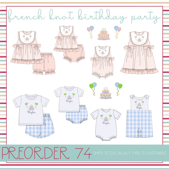 PO74 French Knot Birthday Party