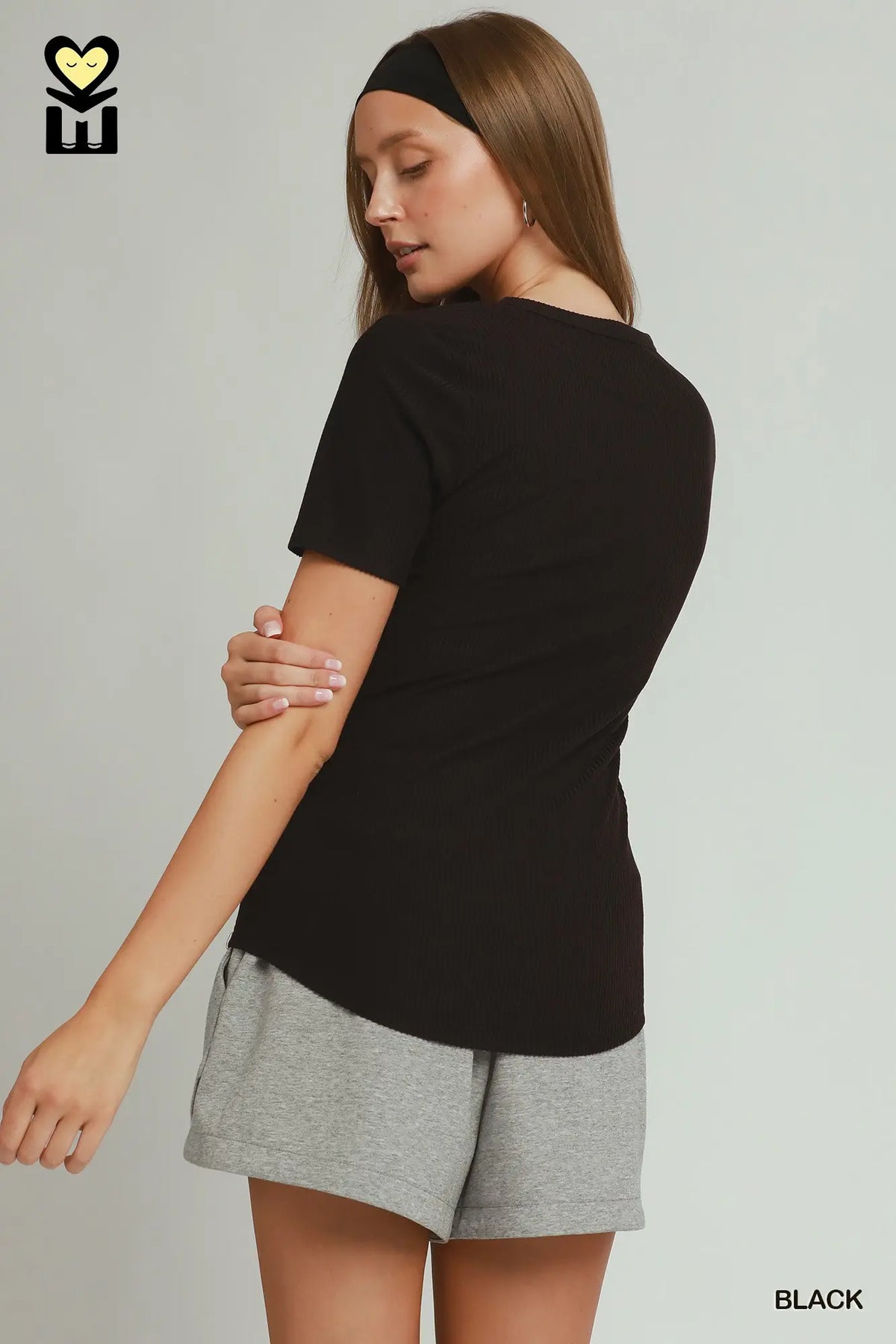 Brushed Ribbed Tee