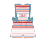 PO74 Rainbow Stripe Name Smock