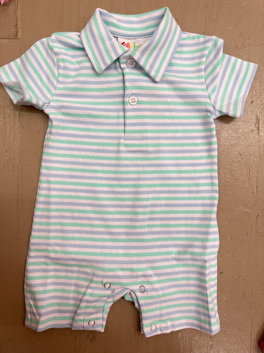 Jellybean Summer - Michael Polo Romper Seaside Stripe