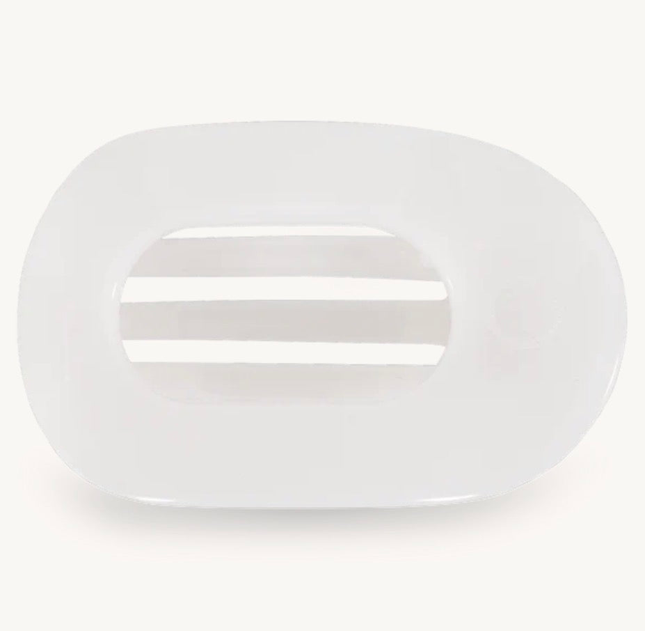 Teleties Large Flat Clip “Coconut White”