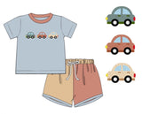 PO74 French Knot Flowers & Cars