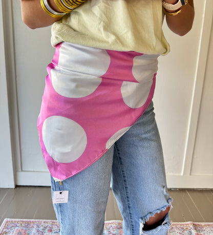 HD Pink Polka Dot Scarf