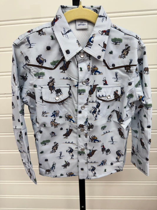 Blue Quail Rodeo Pearl Snap Long Sleeve Shirt