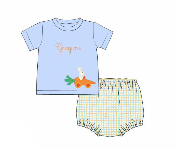 PO95 Carrots & Cottontails Diaper Set