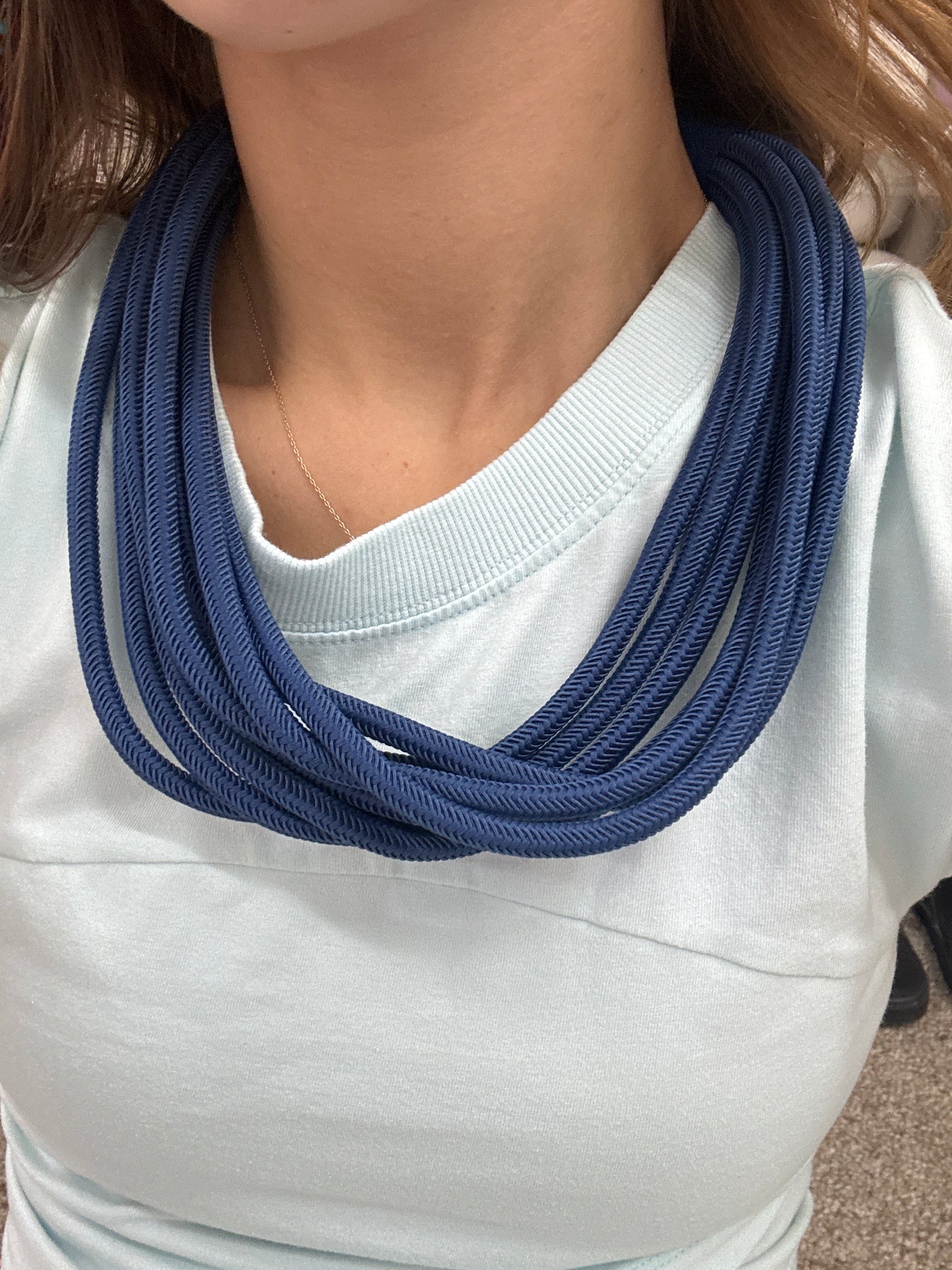 Navy Cord Necklace