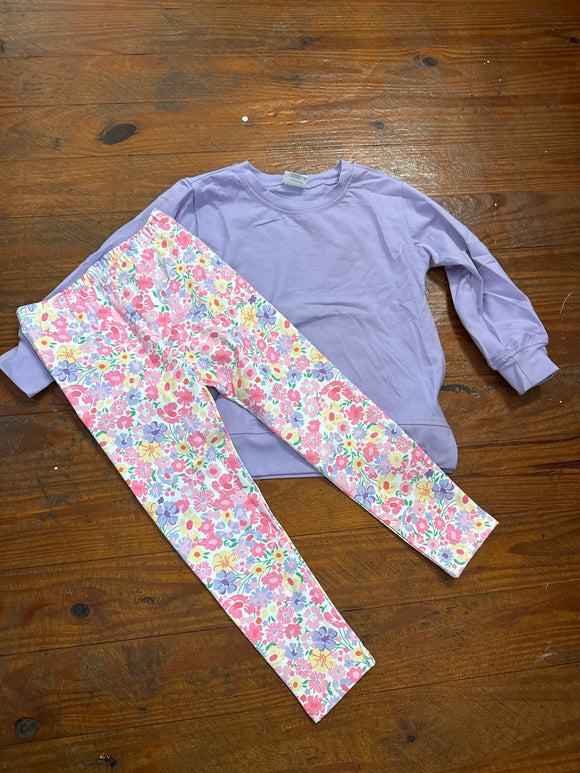 Purple Floral Set